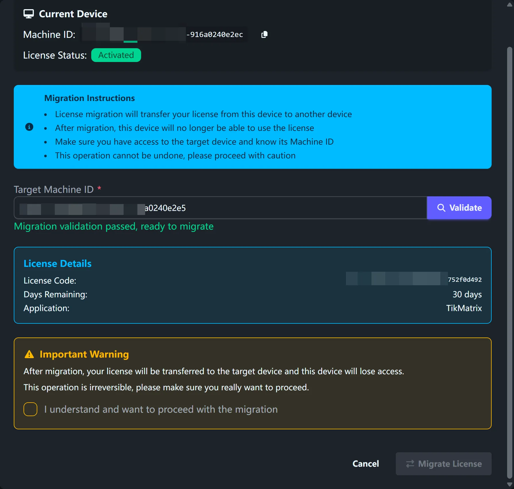 Verificación exitosa