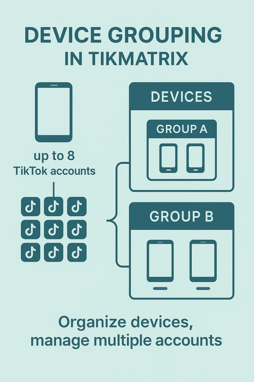 Groupement d'appareils TikMatrix