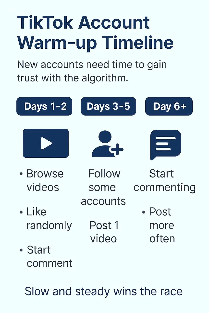 חימום חשבון TikTok