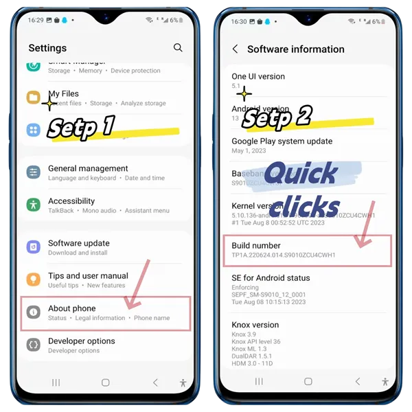 Включение отладки по USB шаги 1-2