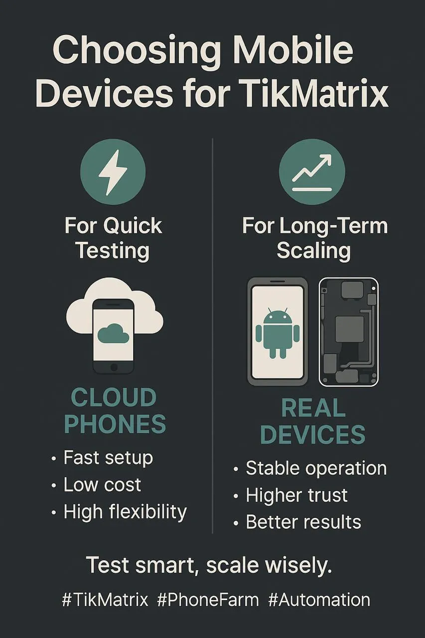 TikMatrix Device Choice
